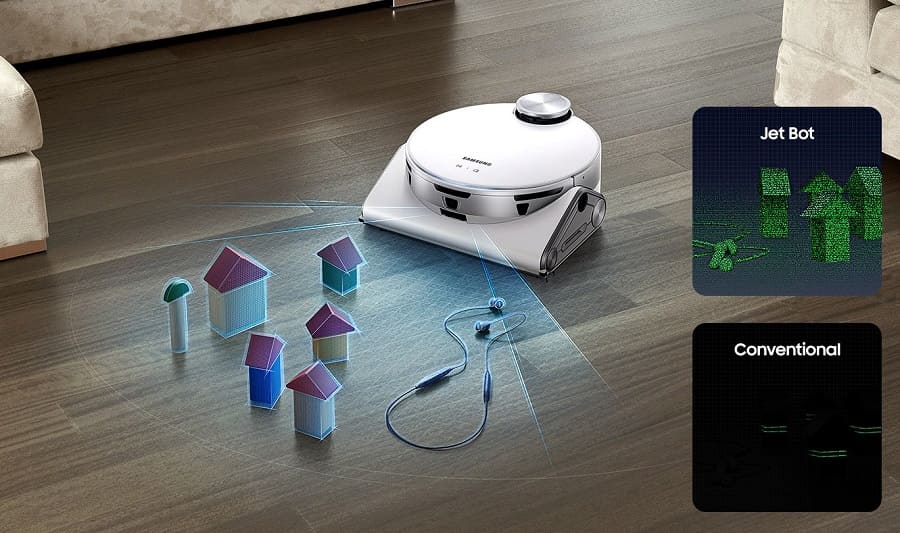 რობოტი მტვერსასრუტი ვაკუუმით Sencor SRV 938 5WH Robotic Samsung 8 ge feature robot 535823290 2 11zon