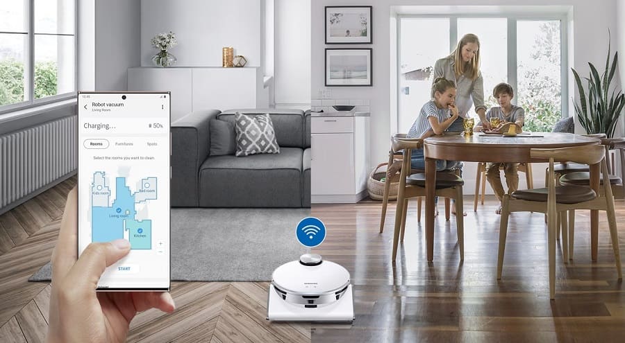 რობოტი მტვერსასრუტი ვაკუუმით Sencor SRV 938 5WH Robotic Samsung 5 ge feature robot 535823319 3 11zon