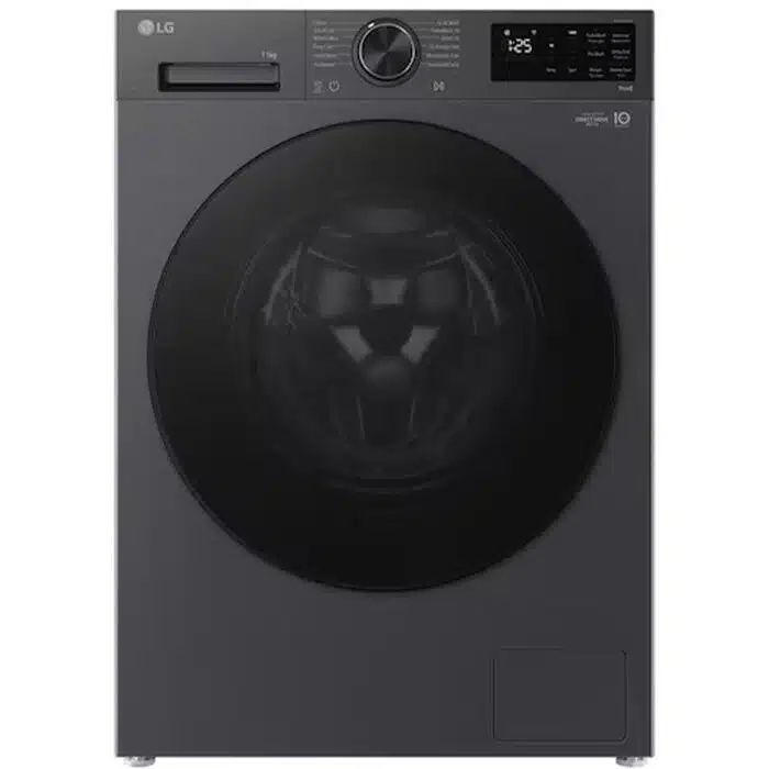 Washing Machine/ (Promo) F2X5FYNY6.AEBQME3 9 KG 85x60x46 1200 RPM Inverter Rotary Knob Add Wash LED Touch Display Black Tint door Matt Black Washing Machine/ (Promo) F2X5FYNY6.AEBQME3 9 KG 85x60x46 1200 RPM Inverter Rotary Knob Add Wash LED Touch Display Black Tint door Matt Black - Image 1