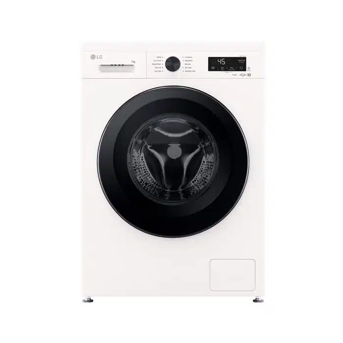 Washing Machine/ (Promo) F2Y2HYP65.AGWQME3 7 KG 1200 RPM 85x60x44 Inverter Rotary Knob LED Touch Display White Black Door Washing Machine/ (Promo) F2Y2HYP65.AGWQME3 7 KG 1200 RPM 85x60x44 Inverter Rotary Knob LED Touch Display White Black Door - Image 1
